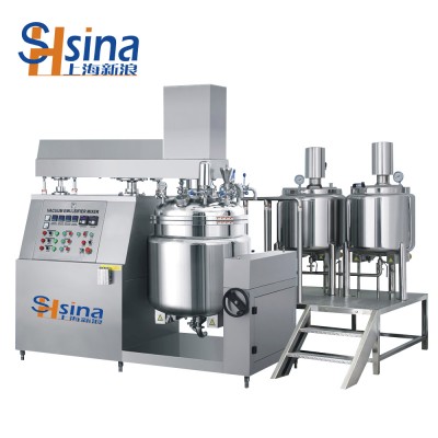 cosmetic vacuum emulsifying mixer for cream/lotion/paste making